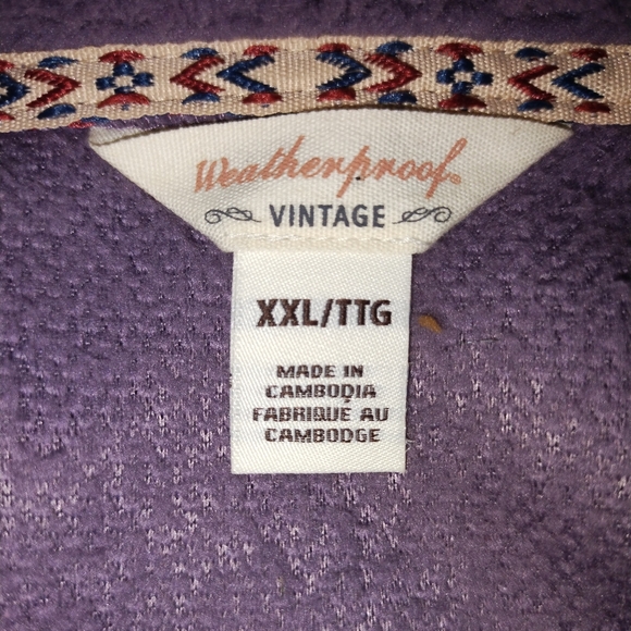 NWOT Weatherproof Vintage Fuzzy Fleece Shacket, Jacket, Purple, Size XXL - Picture 9 of 11